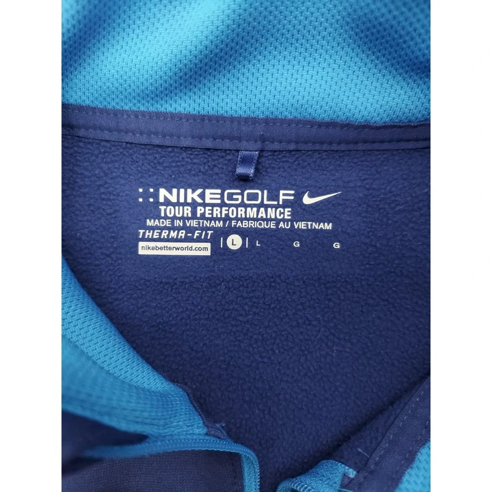 Kansas City Royals NIKE Pullover Mens Large Blue Golf Tour Performance Thermafit